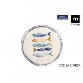 Piatto da Dolce La Mediterránea Peixe Ø 20 cm (12 Unità)
