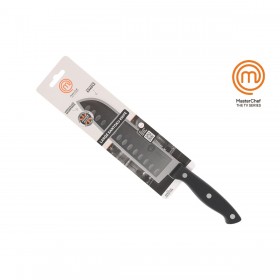 Coltello da Cucina MasterChef Nero Argentato 18 cm (18 Unità)