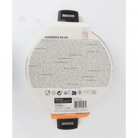 Casseruola con coperchio MasterChef 28 cm 2,5 mm (4 Unità)