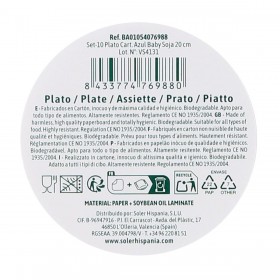 Set di piatti Algon Azzurro 20 cm 10 Pezzi (24 Unità)