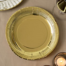 Set di piatti Algon Dorato 23 cm 10 Pezzi (18 Unità)