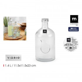 Bottiglia di Vetro La Mediterránea Metallo Vetro 1,4 L (12 Unità)