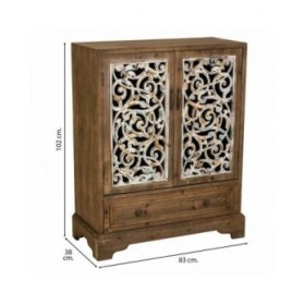 Armadio Alexandra House Living Marrone Legno di abete Legno MDF 38 x 102 x 83 cm
