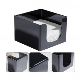 Portatovagliolo My Bar COCKTAIL Nero Plastica 12,8 x 12,8 x 8,8 cm (24 Unità)