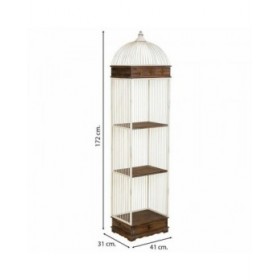 Scaffale Alexandra House Living Bianco Metallo Legno MDF 31 x 172 x 41 cm