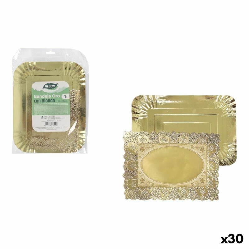 Vassoio per aperitivi Algon Rettangolare 22 x 28 cm (30 Unità)