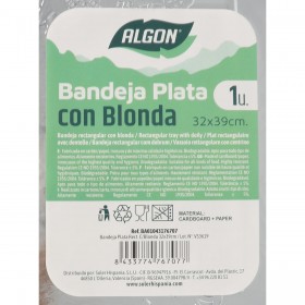 Vassoio per aperitivi Algon Rettangolare 32 x 39 cm (36 Unità)
