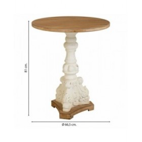 Tavolino da Caffè Alexandra House Living Bianco Legno di abete Legno MDF 66 x 81 x 66 cm