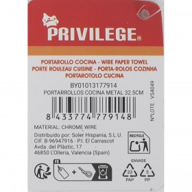 Portarotolo di Carta da Cucina Privilege Metallo 32,5 x 12,5 x 12,5 cm (36 Unità)