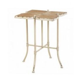 Tavolino da Caffè Alexandra House Living Bianco Metallo Legno di abete Legno MDF 48 x 66 x 48 cm