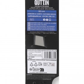 Coltello Spelucchino Quttin Laser Nero Argentato Acciaio inossidabile 8,5 cm (36 Unità)
