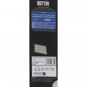 Coltello da Cucina Quttin Laser Nero Argentato 28 x 6 x 1,3 cm (36 Unità)