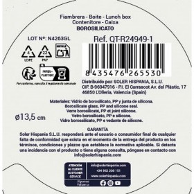 Porta pranzo Ermetico Quttin Trasparente 700 ml (6 Unità)