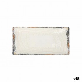 Teglia da Cucina La Mediterránea Albus Rettangolare 30 x 15 x 2 cm (18 Unità)