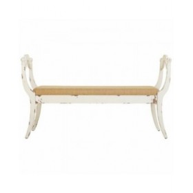 Panca Alexandra House Living Bianco Spugna Legno di abete Legno MDF 45 x 78 x 139 cm