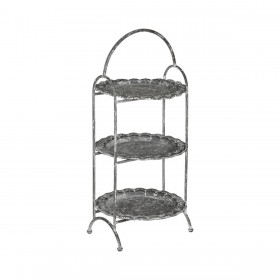 Vassoio per aperitivi Grigio 26,5 x 26 x 58 cm
