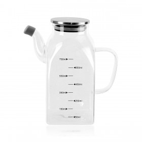 Oliera La Mediterránea Trasparente Argentato Metallo Vetro Borosilicato 0,75 L (12 Unità)