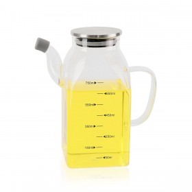 Oliera La Mediterránea Trasparente Argentato Metallo Vetro Borosilicato 0,75 L (12 Unità)