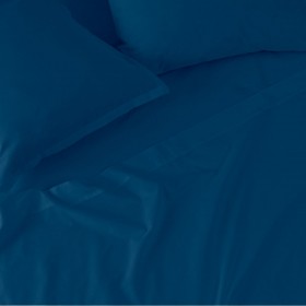 Lenzuolo con angoli aderenti HappyFriday BASIC Blu Marino 180 x 200 x 32 cm