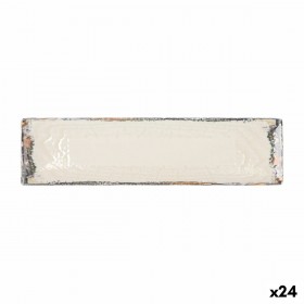 Teglia da Cucina La Mediterránea Albus Rettangolare 30 x 8 x 2 cm (24 Unità)