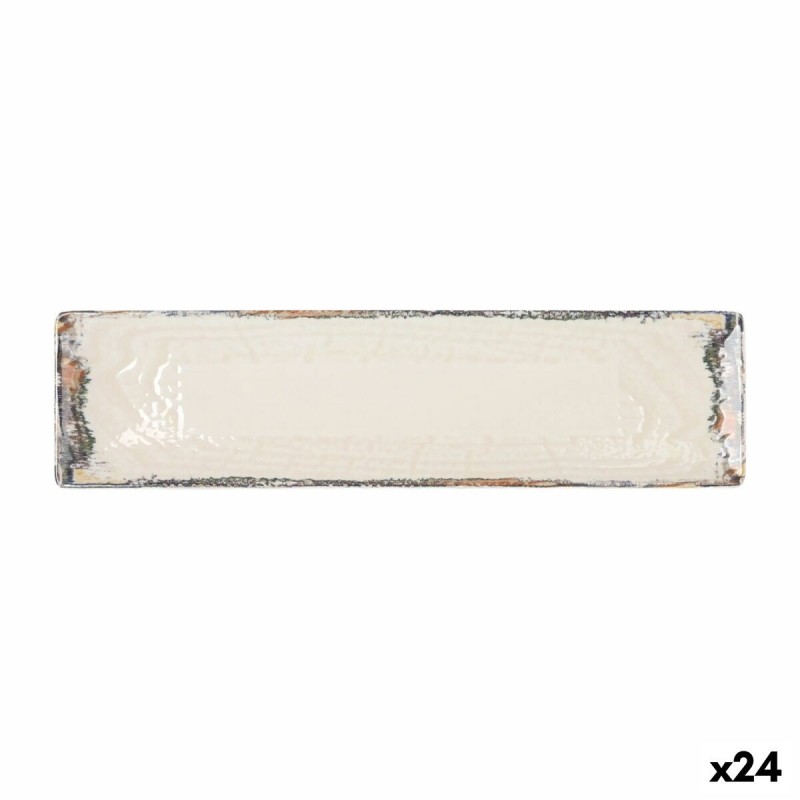 Teglia da Cucina La Mediterránea Albus Rettangolare 30 x 8 x 2 cm (24 Unità)