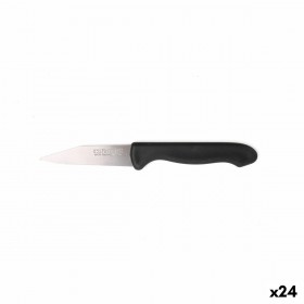 Set di Coltelli per Pelare Cuyfor Nero Argentato Acciaio inossidabile 7,5 cm 6 Pezzi (24 Unità)
