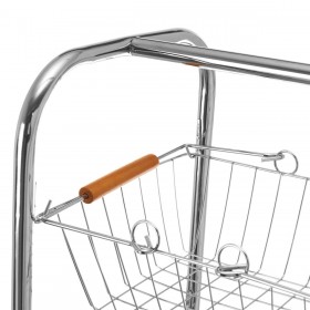 Carrello per Verdure Argentato Ferro 28 x 26 x 78 cm