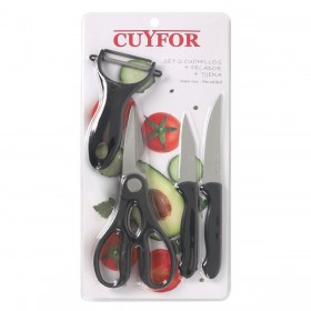 Set di Coltelli per Pelare Cuyfor Acciaio inossidabile 2 Pezzi (12 Unità)
