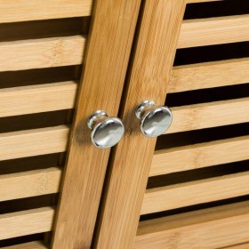 Carrello per Verdure Naturale Metallo Bambù 60 x 36 x 80 cm