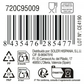 Ciotola per Aperitivi La Mediterránea Pica-pica 12,8 x 9 x 3,8 cm (24 Unità)