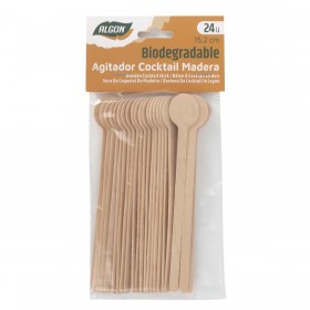 Set di Cucchiai Algon Legno 15,2 cm 24 Pezzi (18 Unità)