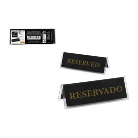 Targhetta di identificazione My Bar RESERVADO / RESERVED 12 x 4 cm 2 mm 24 Unità