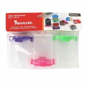 Set di scatole porta pranzo Privilege 140 ml 6,8 x 5 x 5 cm 3 Pezzi (24 Unità)