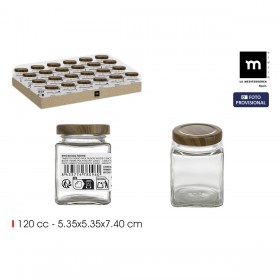 Barattolo di Vetro La Mediterránea WOOD 120 ml (96 Unità)