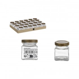 Barattolo di Vetro La Mediterránea WOOD 60 ml (72 Unità)
