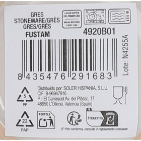 Piatto Fondo Inde Fustam ø 21 x 4 cm (18 Unità)