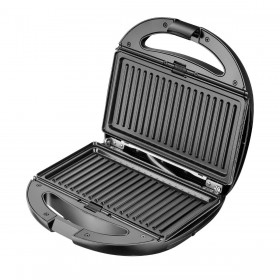 Piastra Grill Elettrica Adler CR 3057 Nero Argentato 1200 W