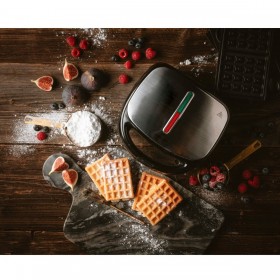Piastra Grill Elettrica Adler CR 3057 Nero Argentato 1200 W