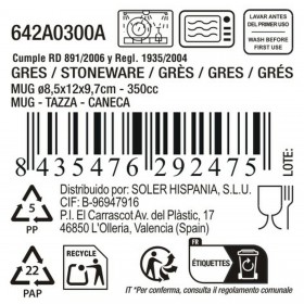 Tazza Mug La Mediterránea Azzurro 350 ml (12 Unità)