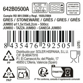 Tazza La Mediterránea Bianco 500 ml (12 Unità)
