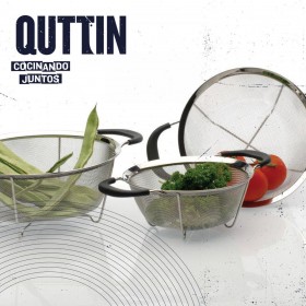 Scolapasta Quttin Acciaio 29,5 x 10 cm (12 Unità)
