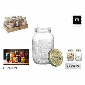 Barattolo di Vetro La Mediterránea QUATRE 1,5 L (12 Unità)