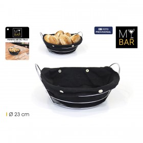 Portapane My Bar Nero Metallo 26 x 23,5 x 11,2 cm (12 Unità)