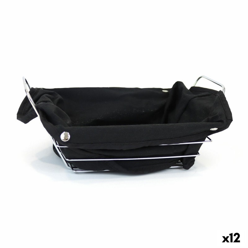 Portapane My Bar Nero Metallo Rettangolare 29 x 20 x 11,7 cm (12 Unità)