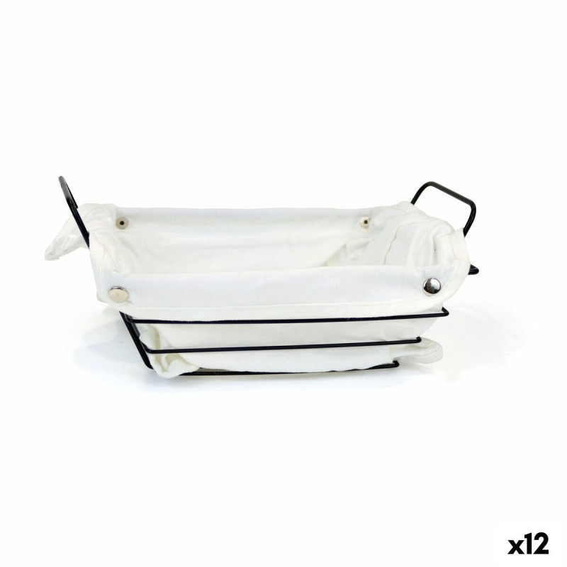 Portapane My Bar Bianco Metallo Rettangolare 29 x 20 x 11,7 cm (12 Unità)