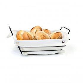 Portapane My Bar Bianco Metallo Rettangolare 29 x 20 x 11,7 cm (12 Unità)