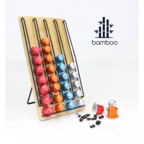 Contenitore per Sistemare le Capsule di Caffè Quttin Bambù 35 x 18 x 4 cm 40 Capsule di caffè (6 Unità)