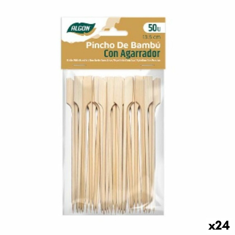 Stuzzicadenti in Bambù Algon Bambù 50 Pezzi (24 Unità)