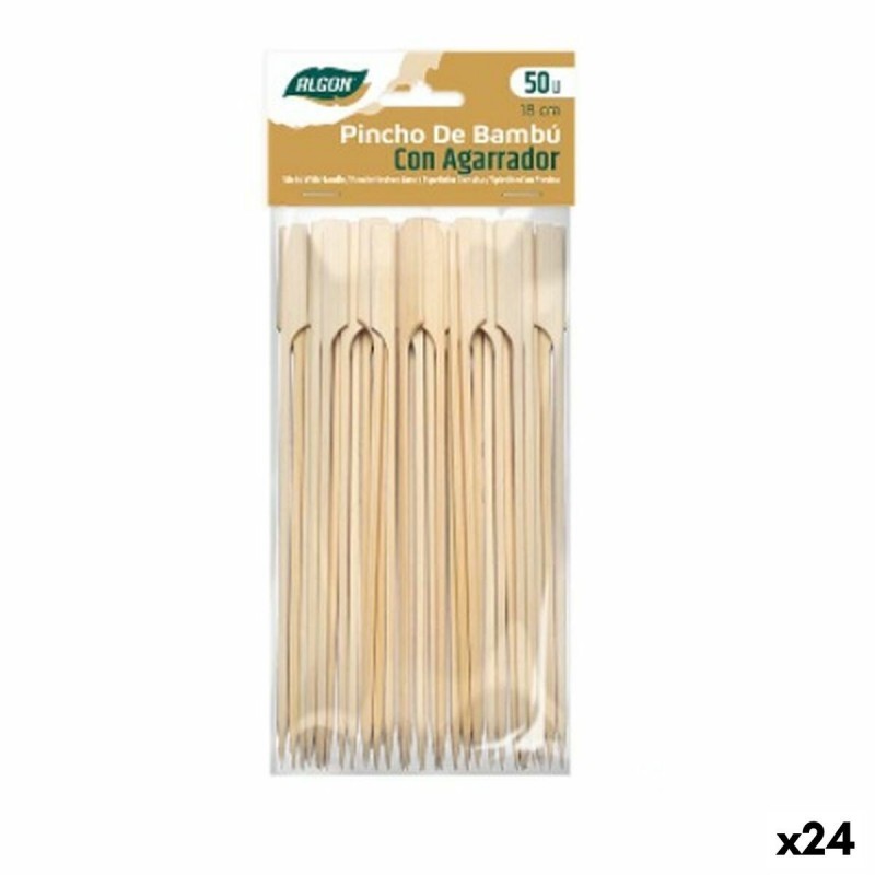 Stuzzicadenti in Bambù Algon Bambù 50 Pezzi (24 Unità)
