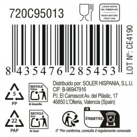 Ciotola per Aperitivi La Mediterránea Pica-pica 14 x 11,2 x 3,7 cm (24 Unità)